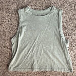 Universal Thread Light Green cropped Muscle Tee